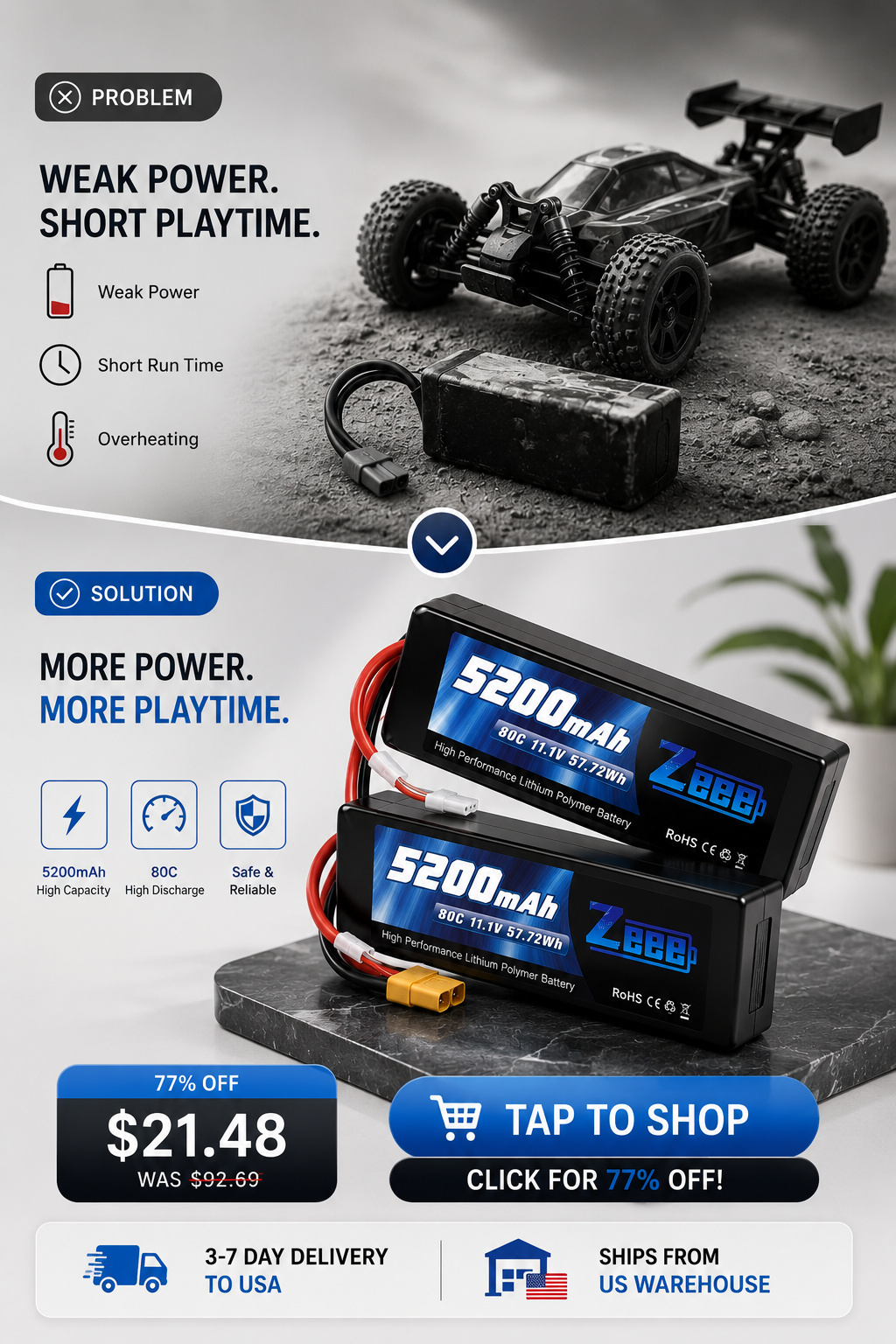 ChatGPT Image May 21, 2026, 11_55_04 PM Zeee 3S 11.1V 5200mAh lithium polymer battery bundle showcasing industrial safety labels and thick power wires.