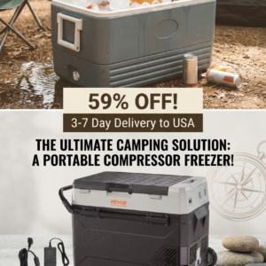 SucceBuy industrial portable electric compressor cooler highlighting a rugged textured chassis, integrated rolling wheels, and a heavy-duty foldable tow handle.