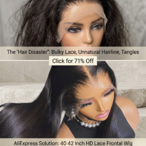 Sleek long black bone straight lace front human hair frontal wig on a mannequin.