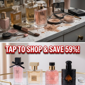 Curated collection of four premium women's designer perfume bottles showcasing distinct sculptural glass designs nestled in an executive matte black presentation box.