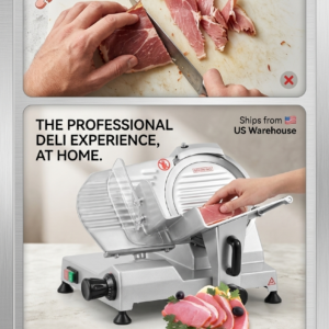 SucceBuy premium electric food and deli meat slicer with adjustable thickness.