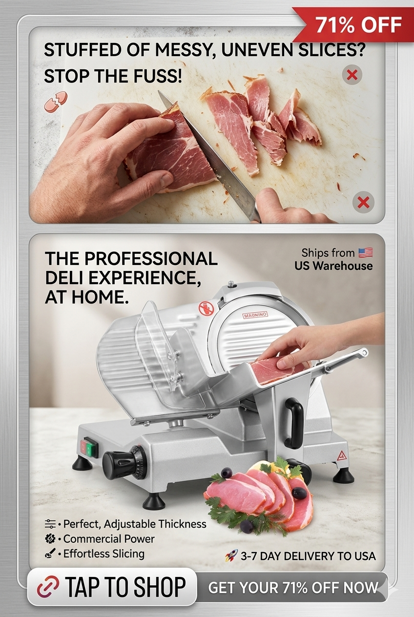 SucceBuy premium electric food and deli meat slicer with adjustable thickness.